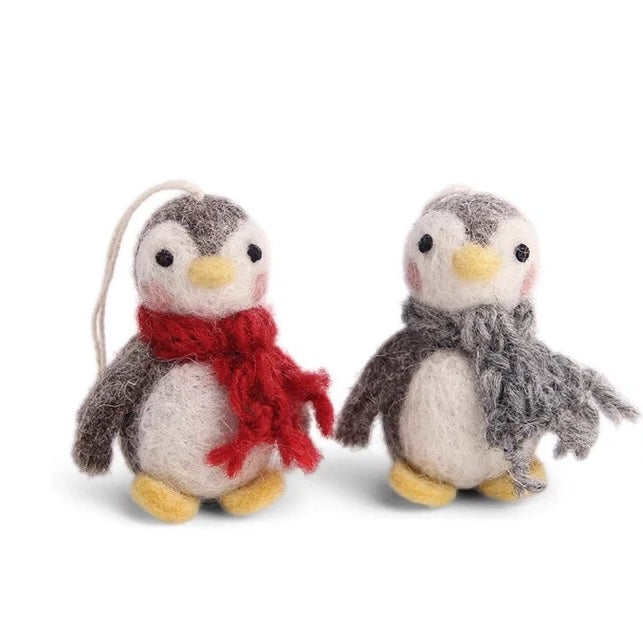 Felt Penguin Ornament (2 colors)