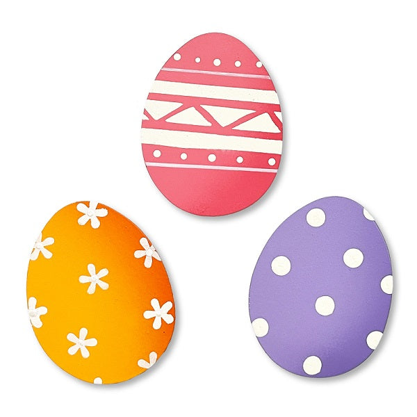 Easter Egg Mini Art Pop Magnets, S/3 (Warm)