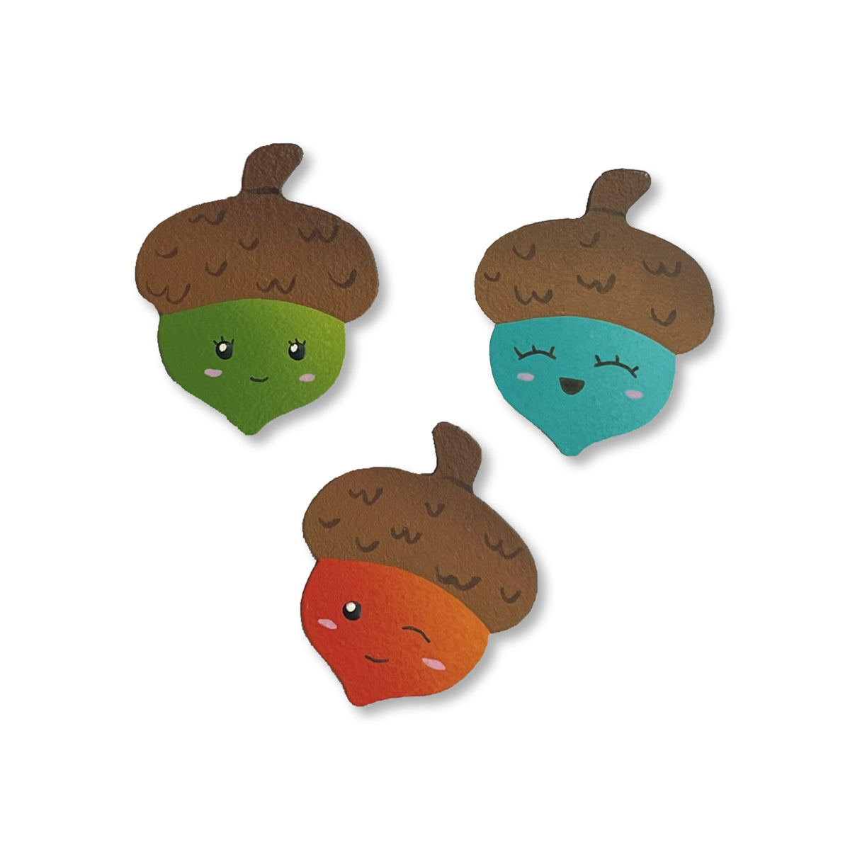 Fall Acorn Magnets S/3