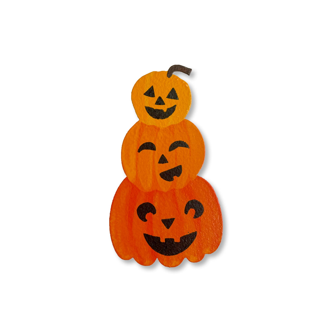 Halloween-Magnet mit gestapelten Kürbissen
