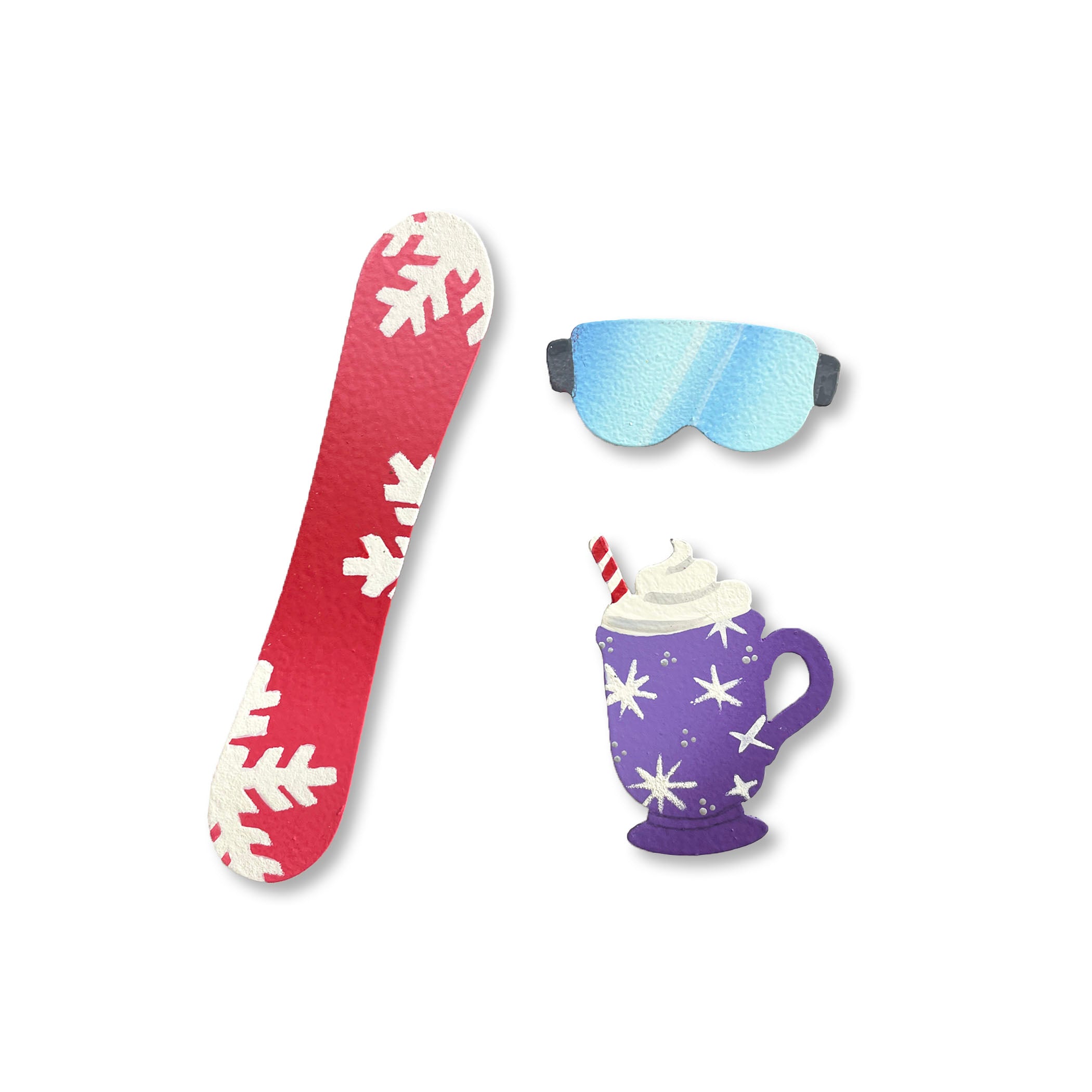 Snowboarding Magnets S/3