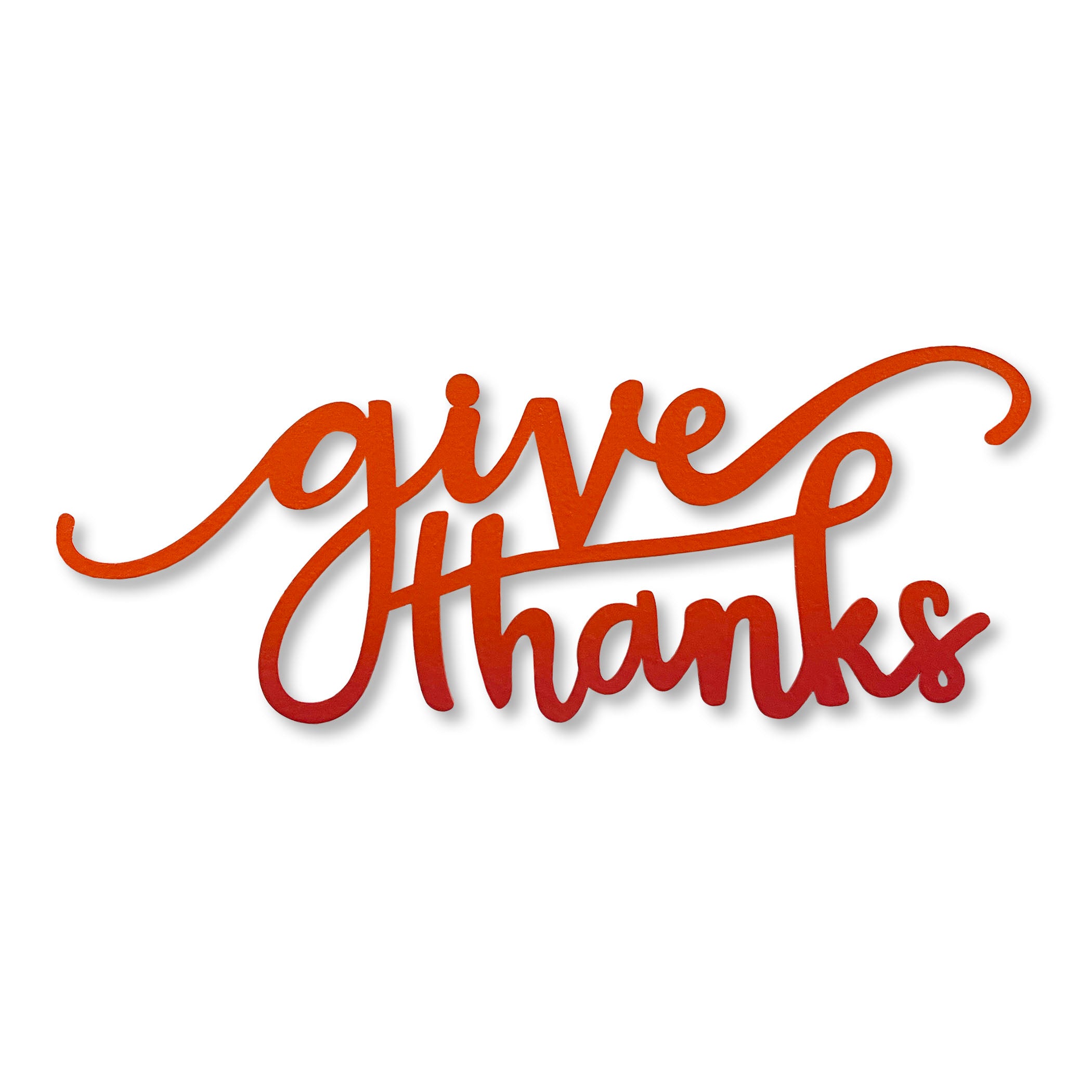 „Give Thank“ Magnet Rot/Orange
