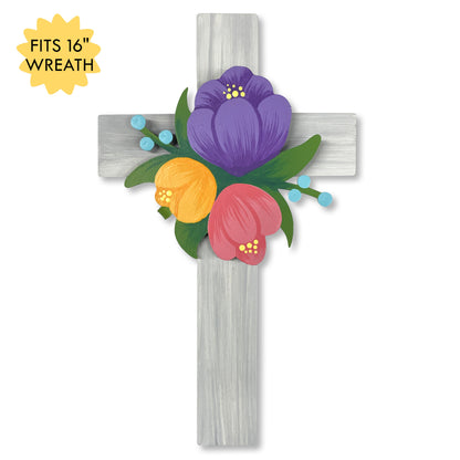 Cross w/ Flowers Magnetic Art Pop