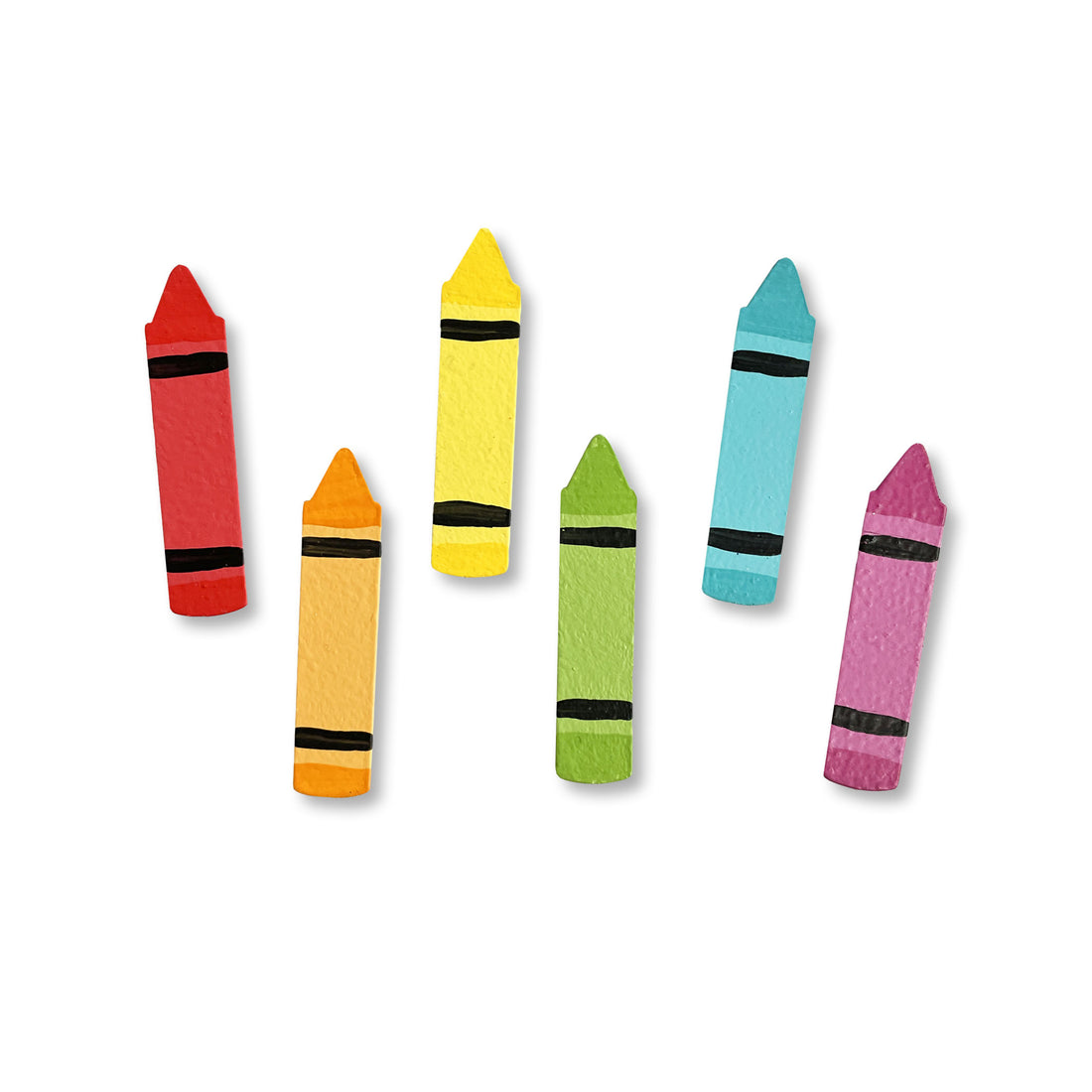 Rainbow Crayon Magnets S/6