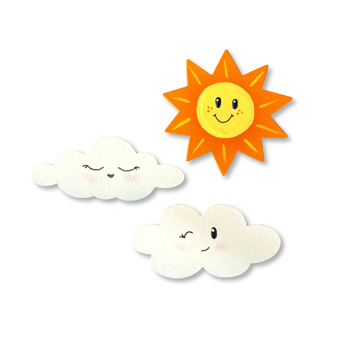 Sun & Cloud Magnets S/3