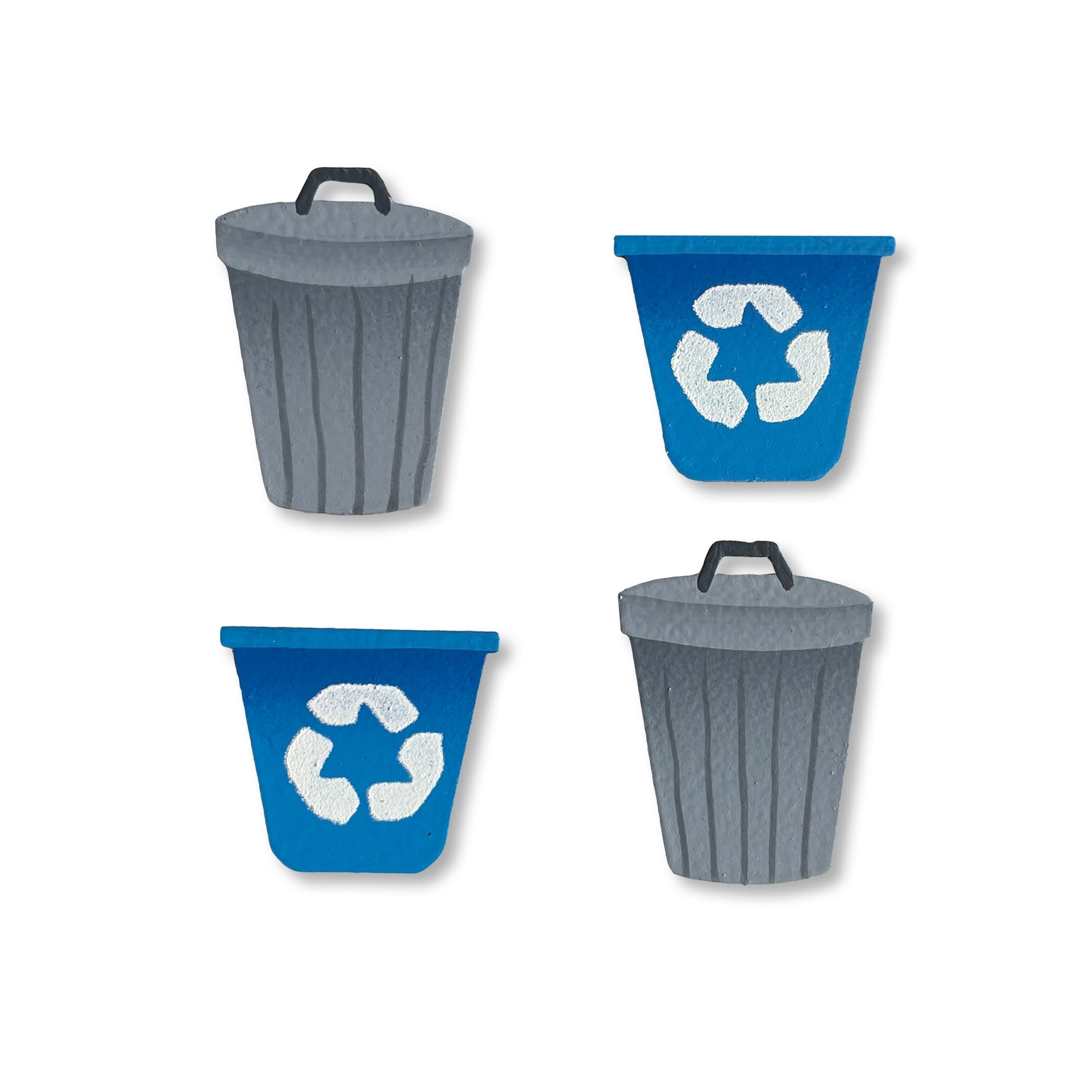 Trash &amp; Recycling Magnets S/4