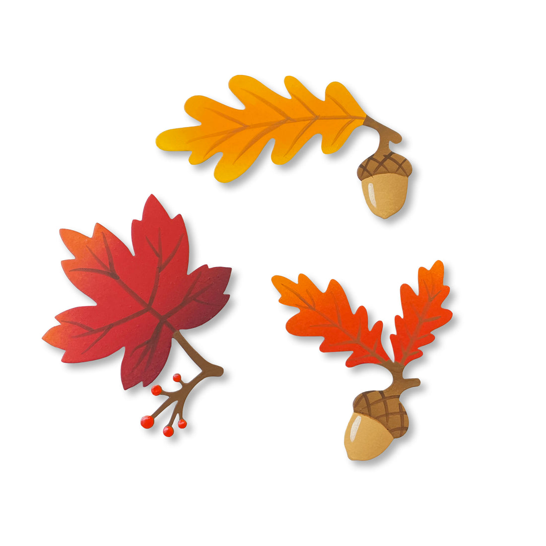 Fall Leaf Magnets S/3