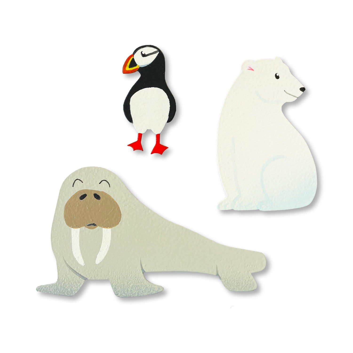 Winter Animal Magnets S/3