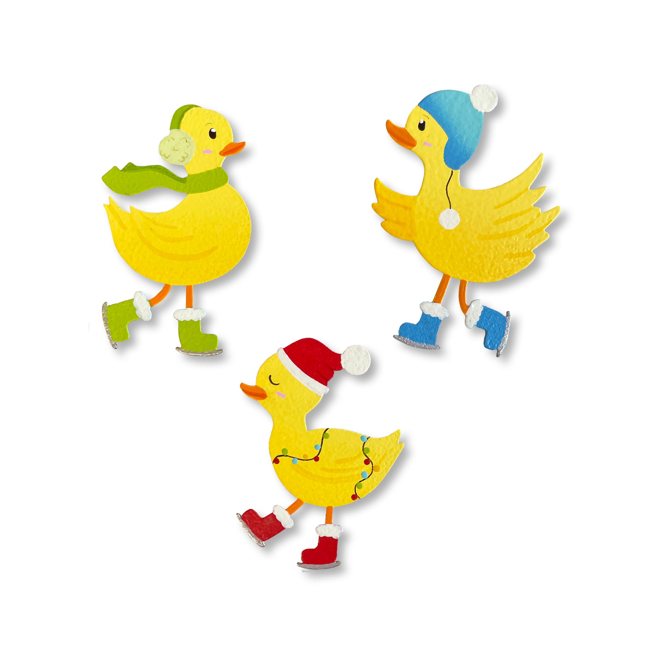 Ice Skating Duck Magnets S/3