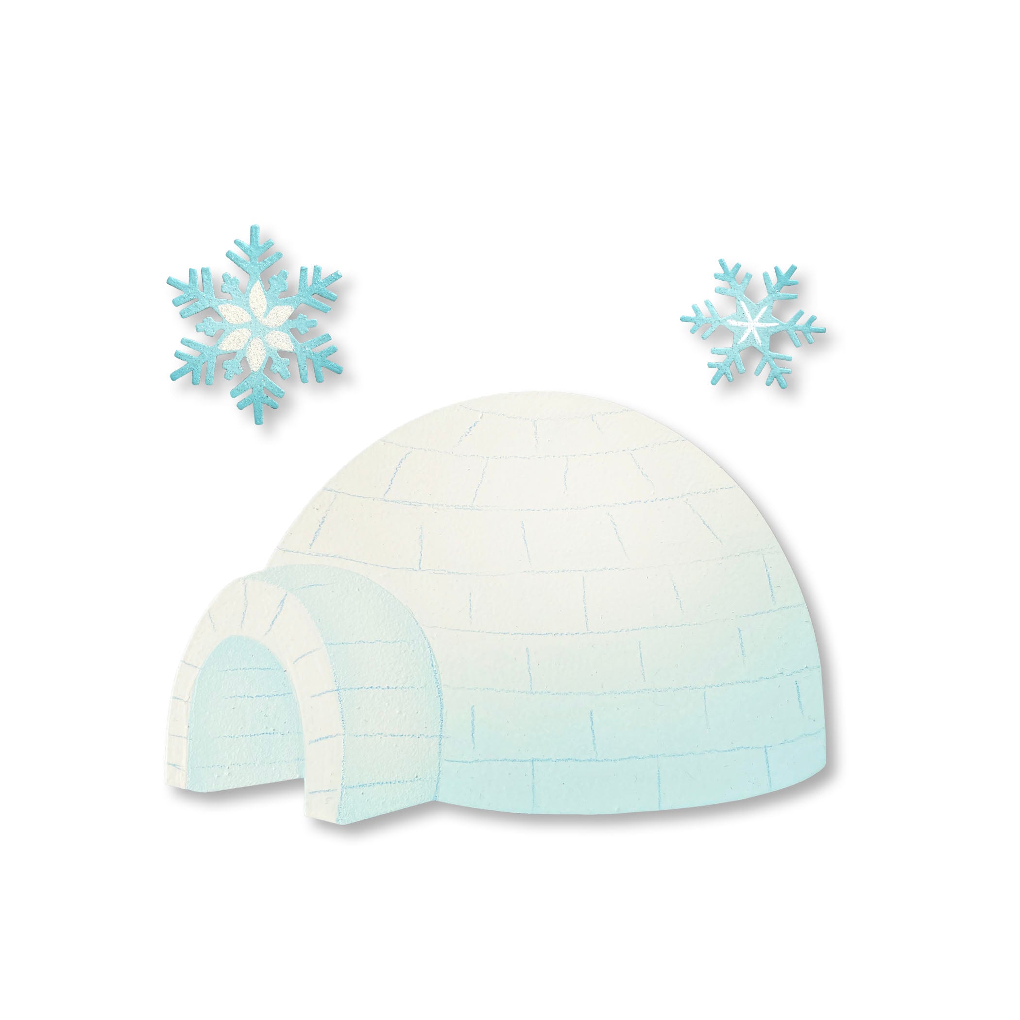 Igloo w/ Snowflake Magnets S/3