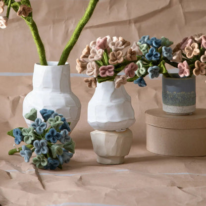 Felt Small Hydrangea - Pale Blue