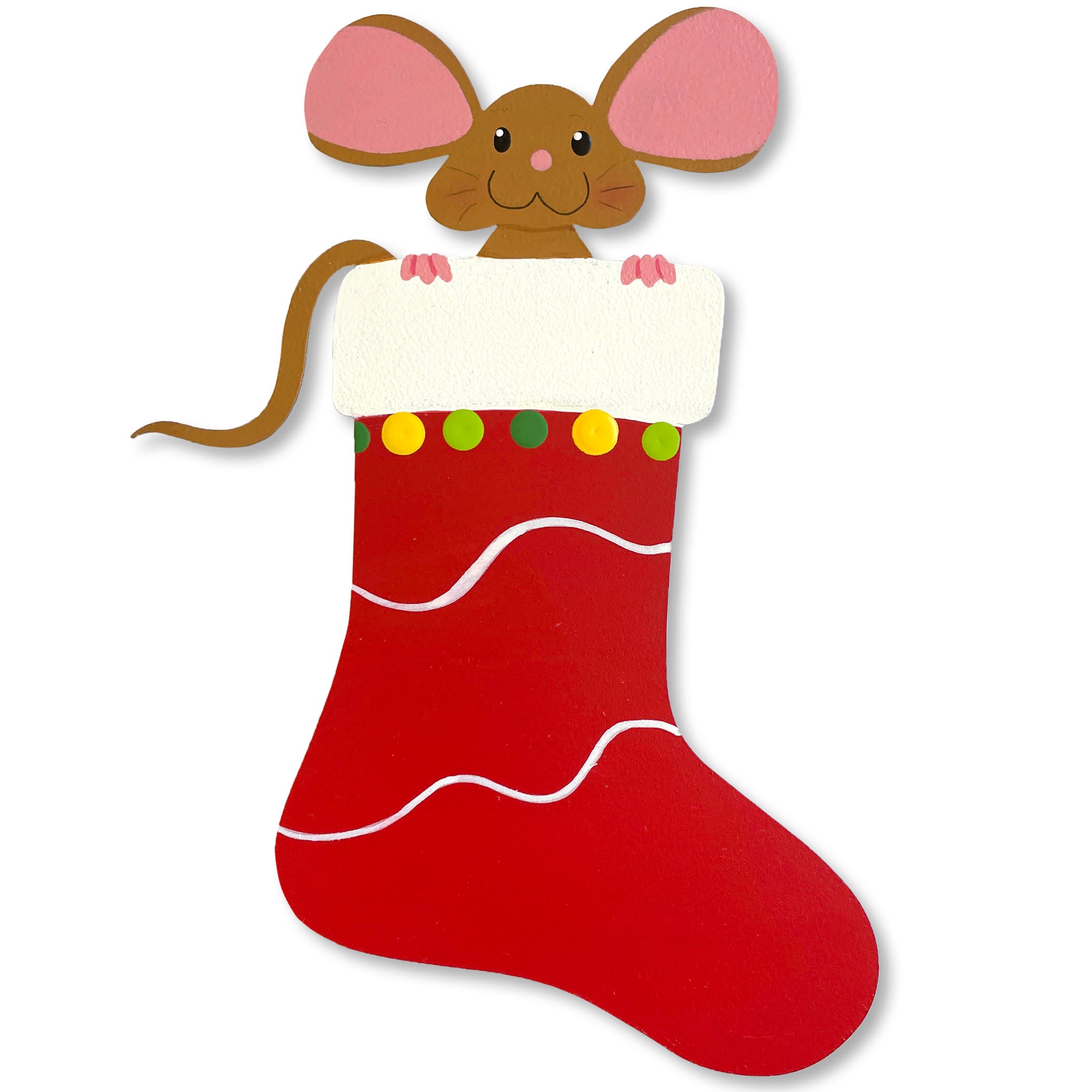 Peek-a-boo Mouse Stocking Magnetic Art Pop