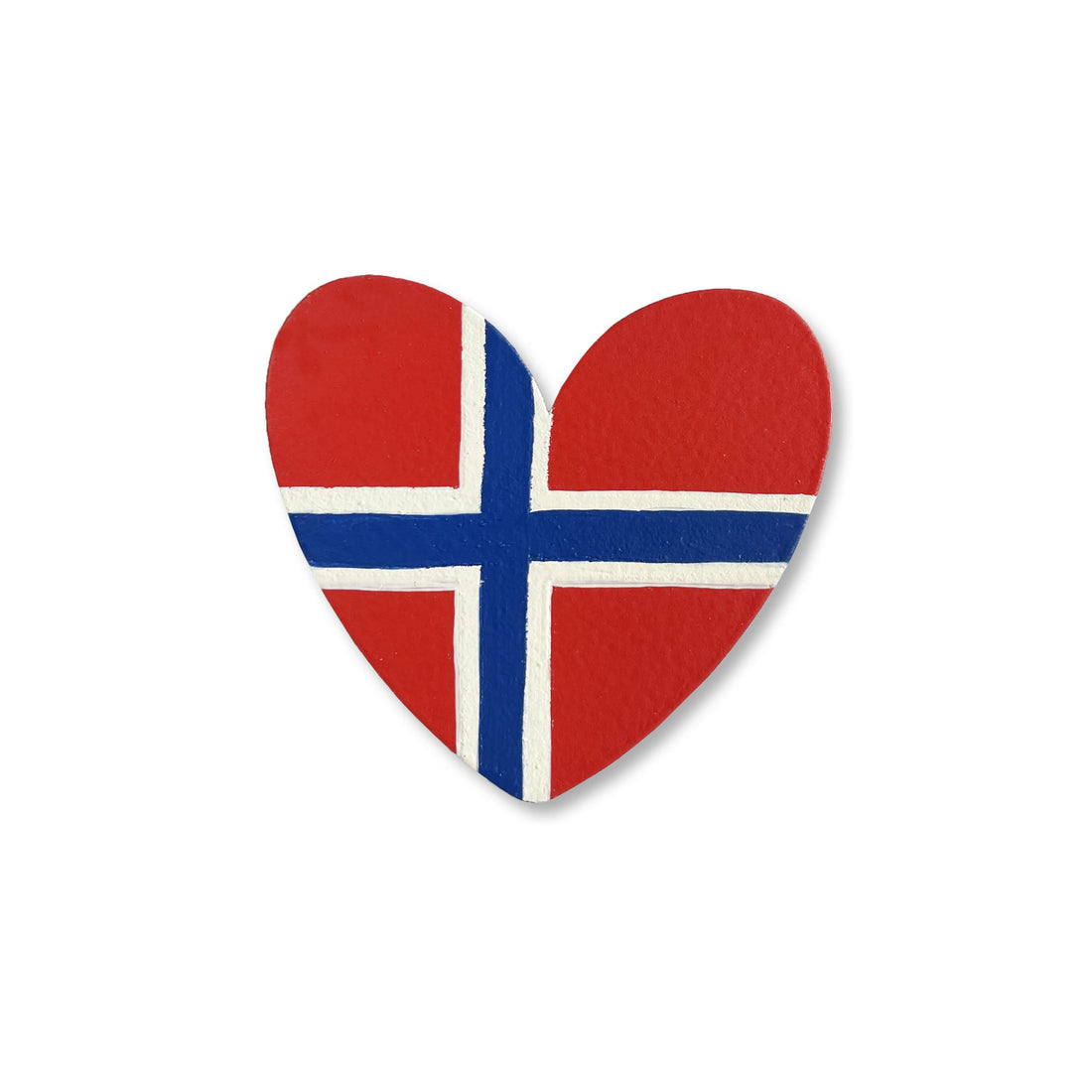 Norwegian Heart Flag Magnet, Single