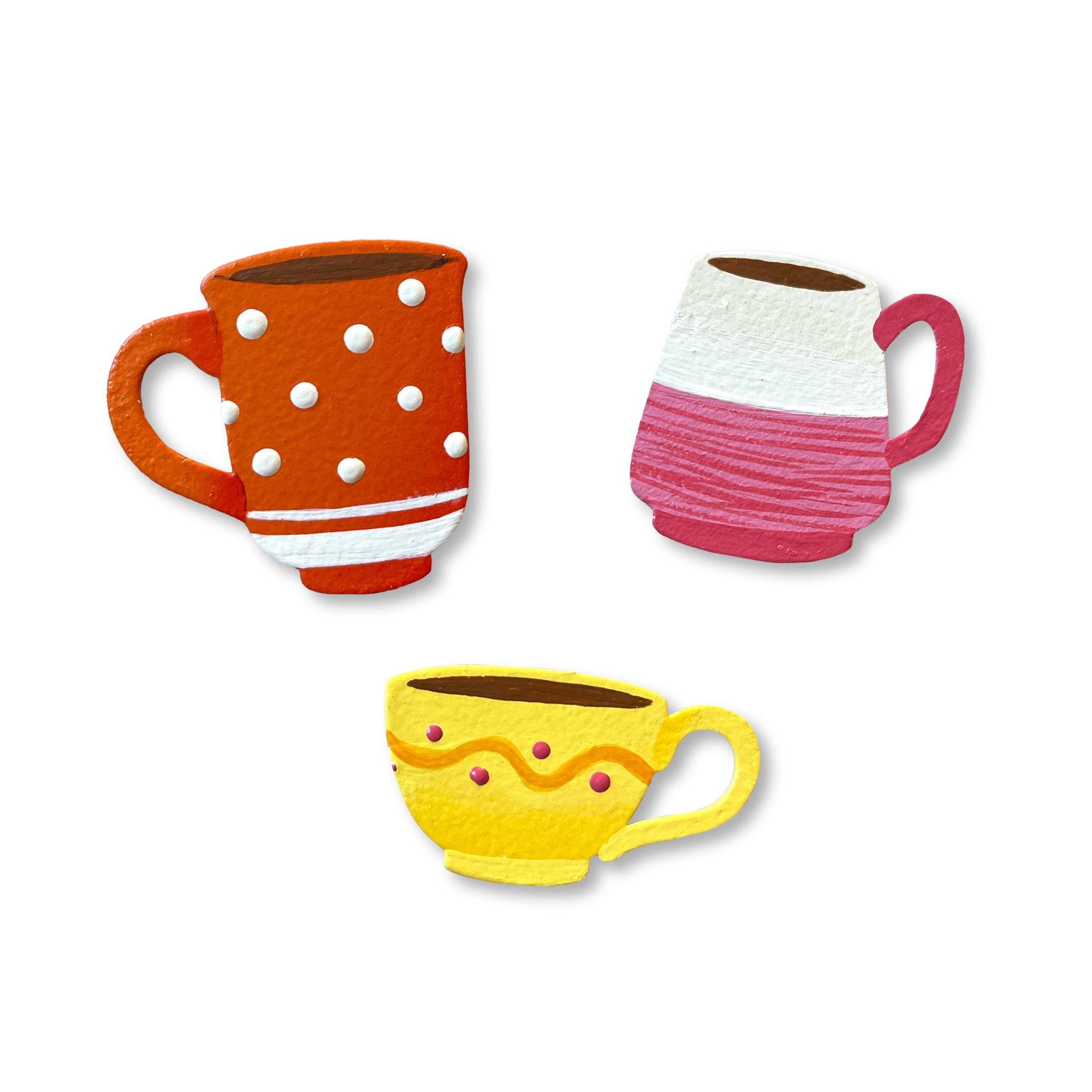Coffee Cup Magnets S/3