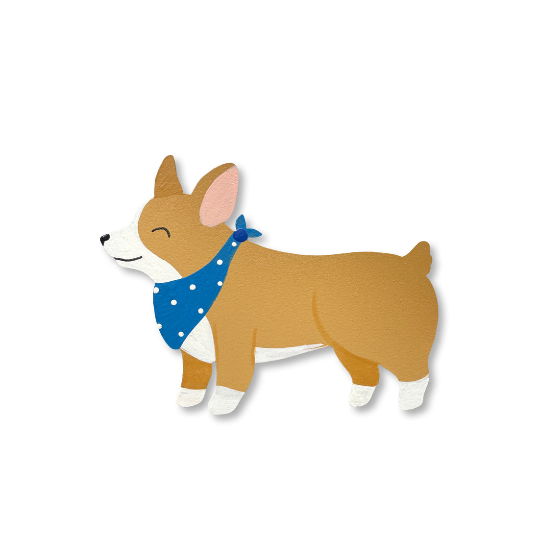 Corgi Dog w/ Bandana Magnet