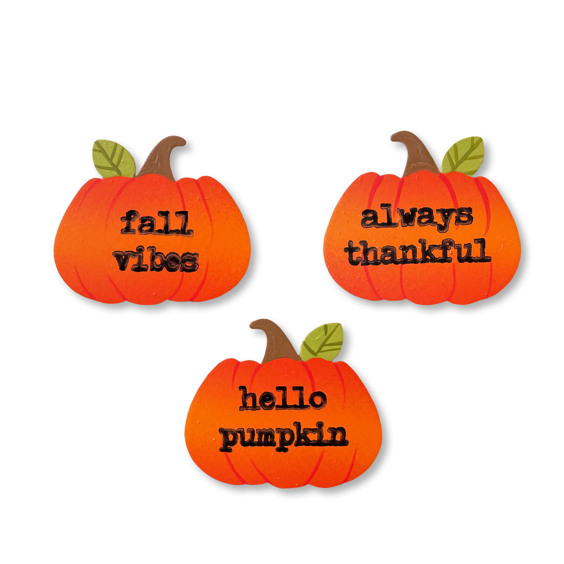 Fall Sentiment Pumpkin Magnets S/3