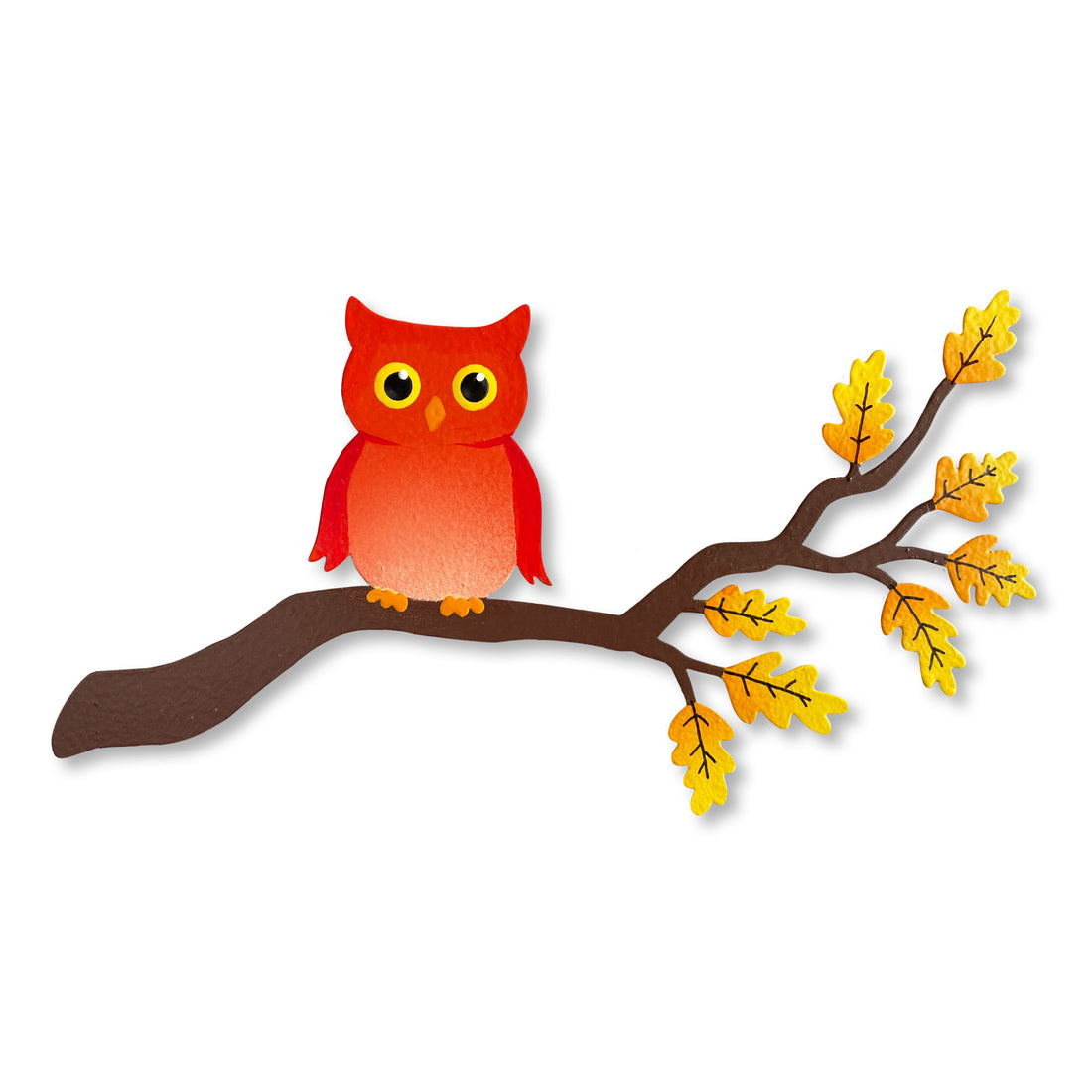 Owl on Fall Branch Magnet