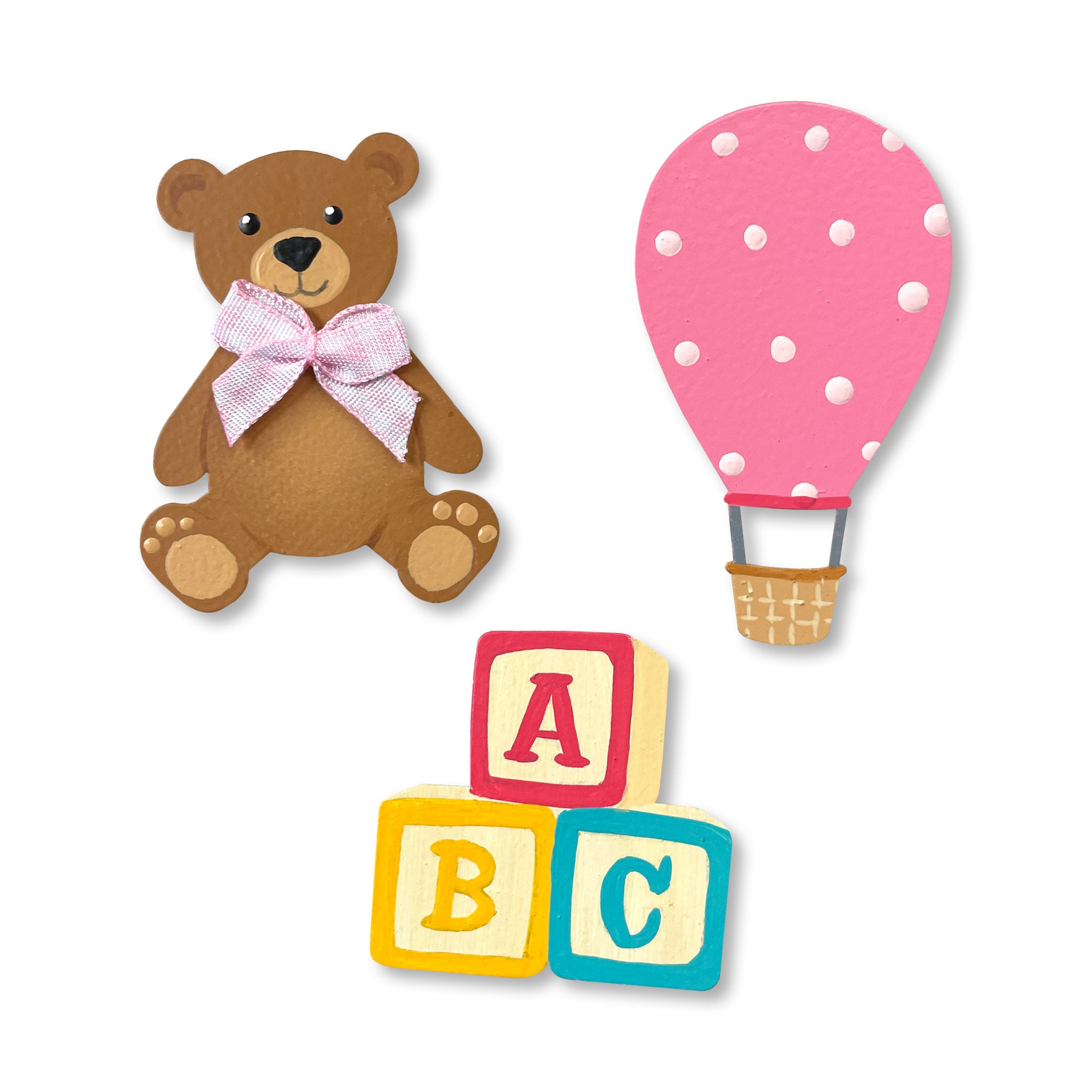 Baby Girl Magnets S/3
