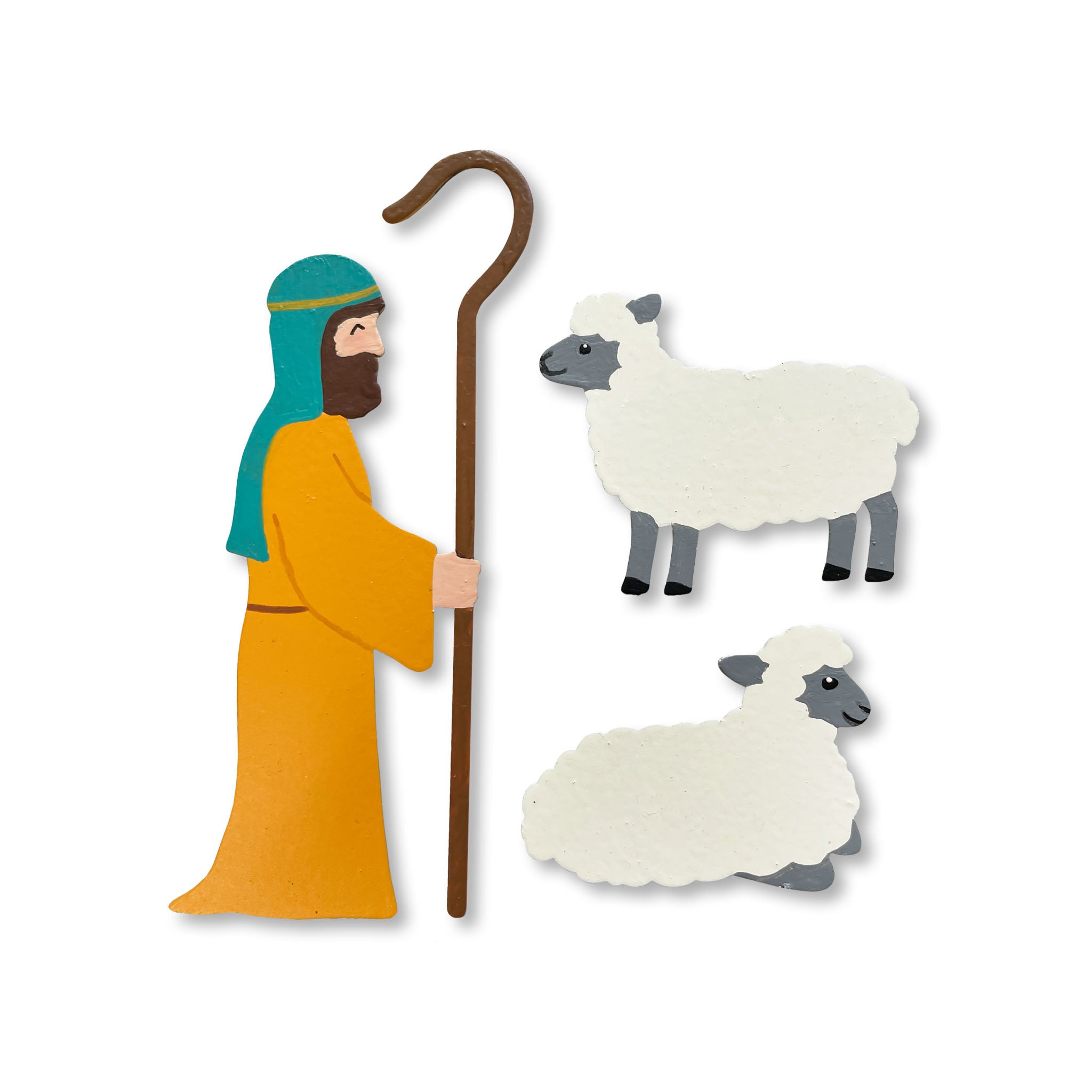 Shepherd &amp; Sheep Magnets S/3