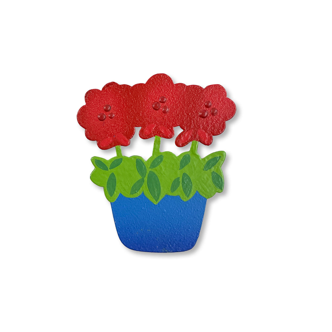 Geranium Pot Magnet, Single