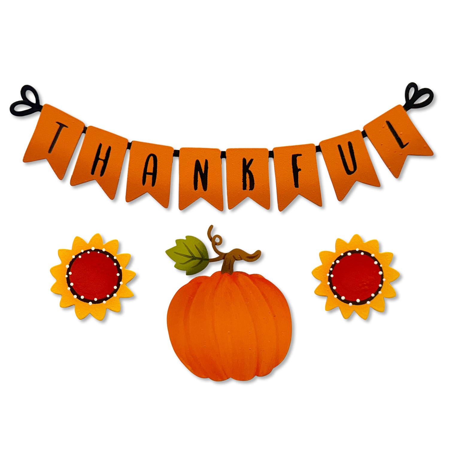 "Thankful" Wreath Kit Magnets S/4