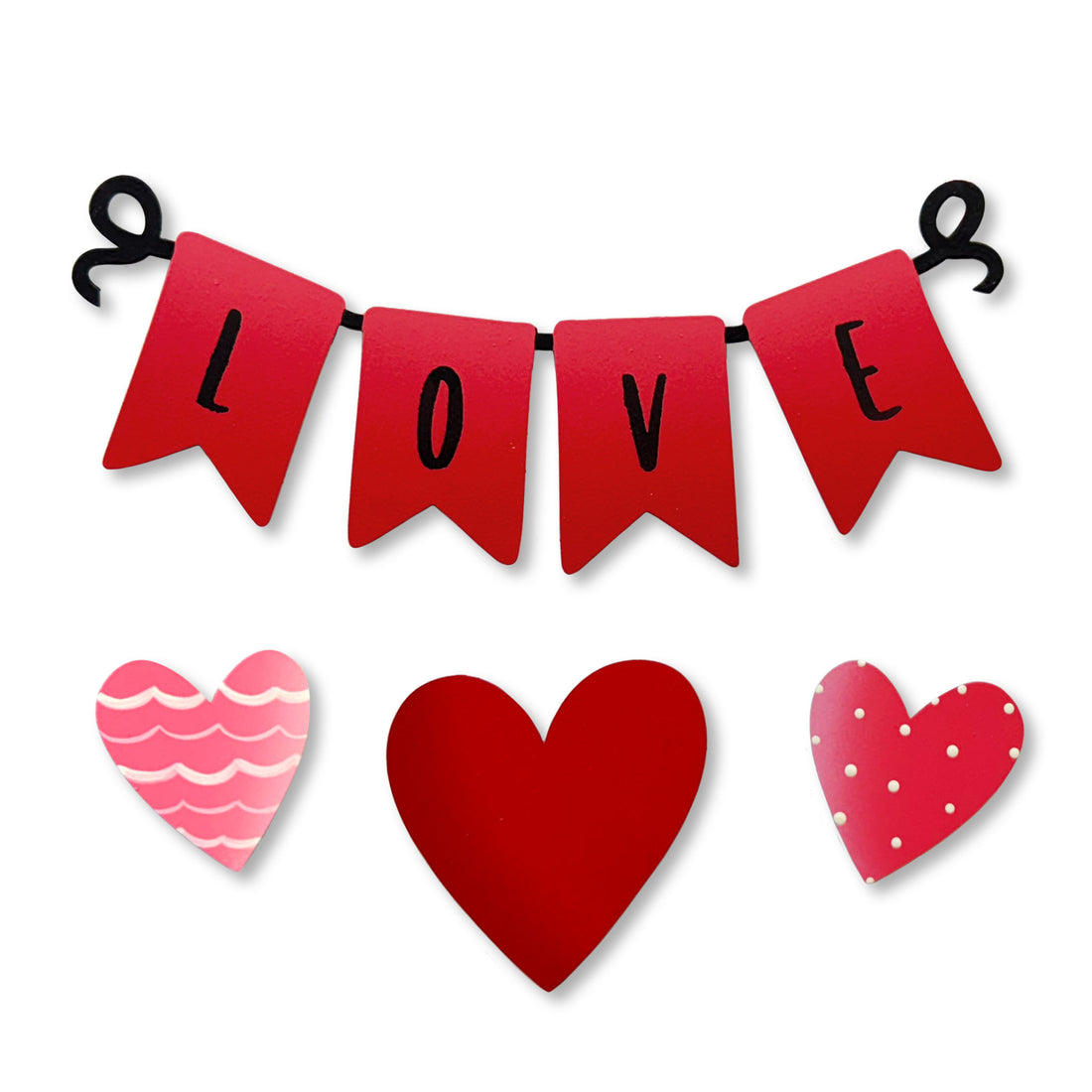 "Love" Wreath Kit Magnets S/4