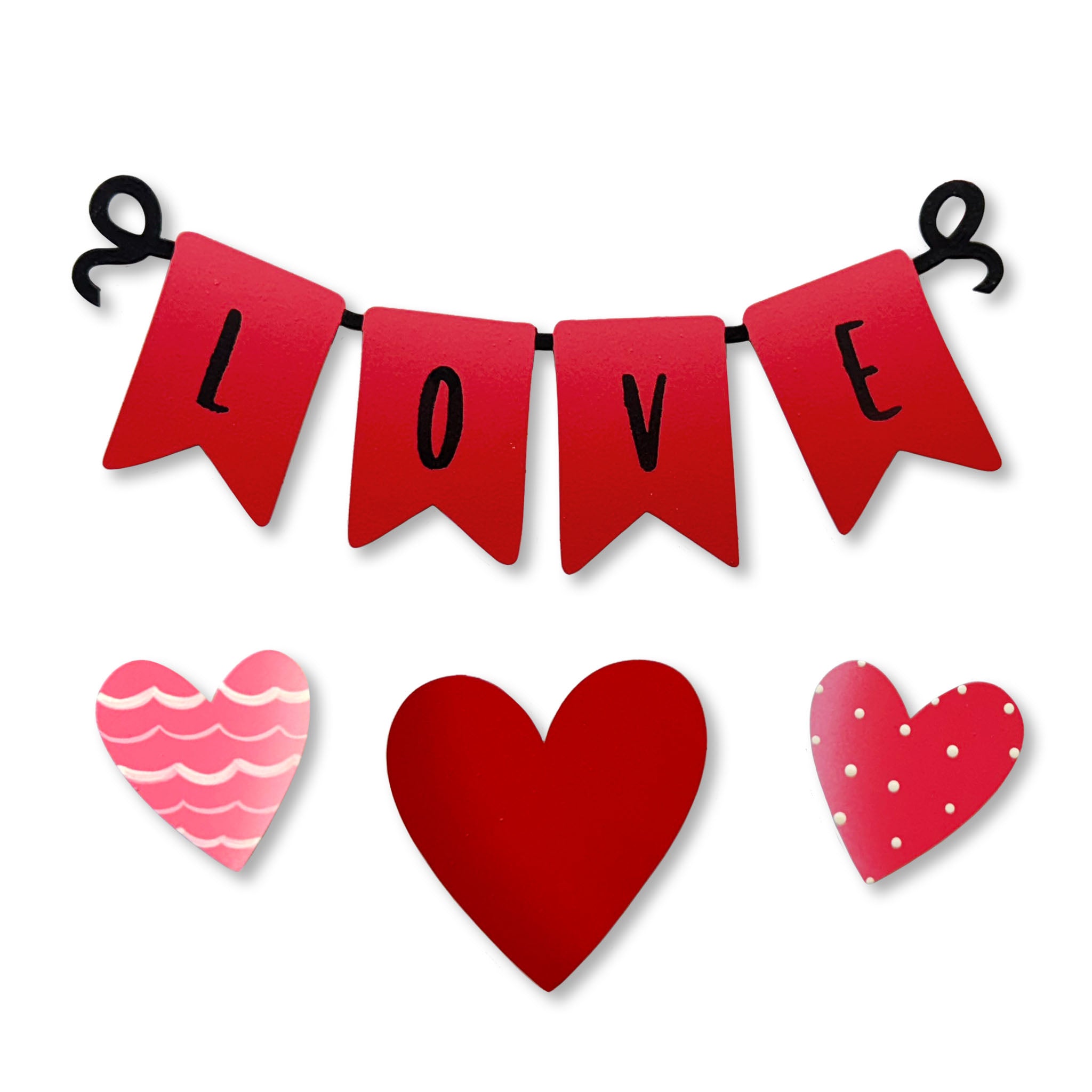 "Love" Wreath Kit Magnets S/4