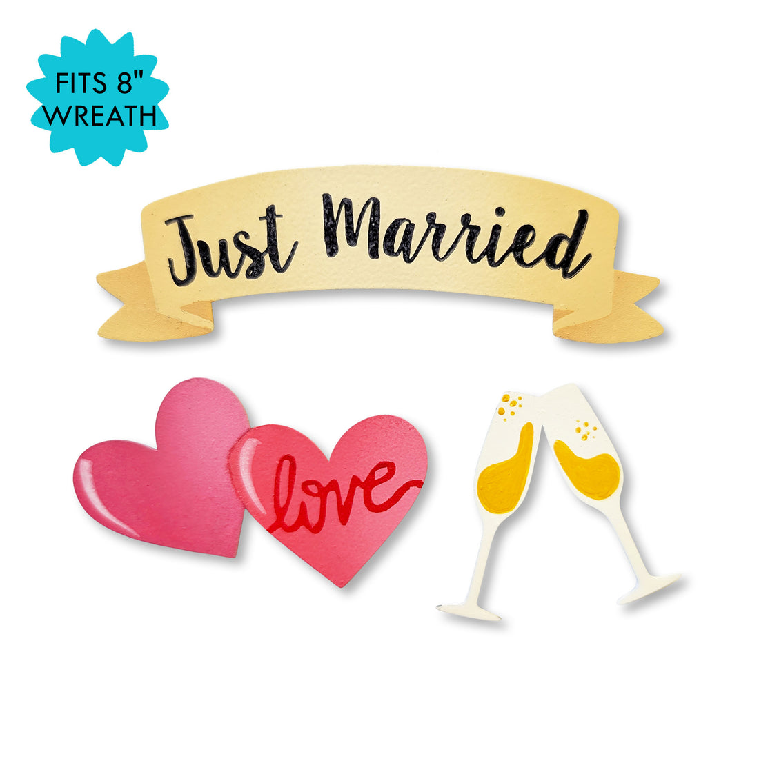 Just Married Banner Magnets S/3