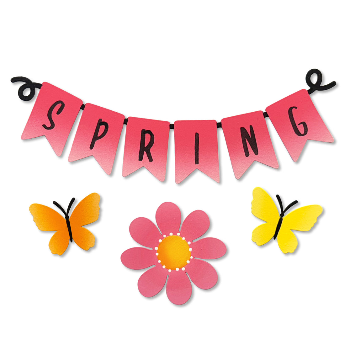 "Spring" Wreath Kit Magnets S/4