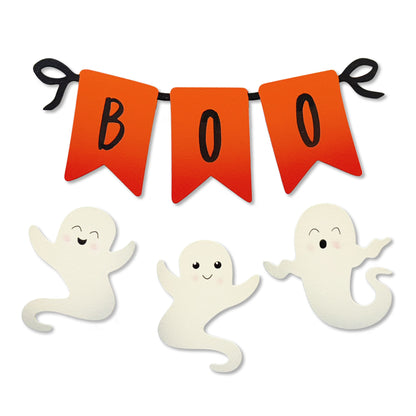 "Boo" Wreath Kit Magnets S/4