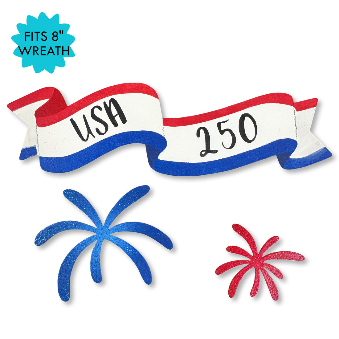 USA 250th Banner Magnet w/ Fireworks S/3