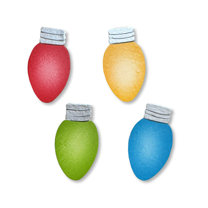 Christimas Lightbulb Magnets S/4