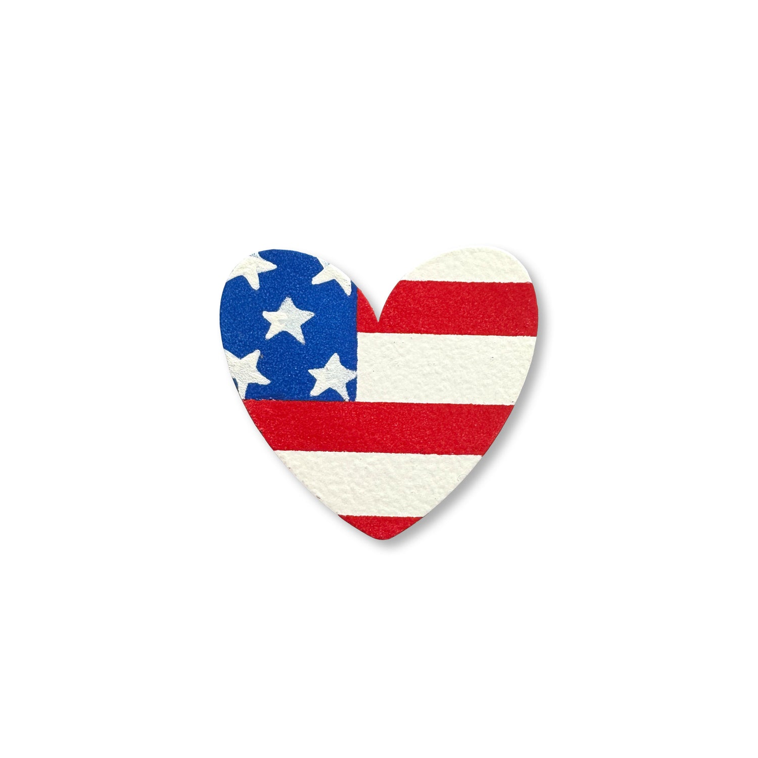 USA Flag Heart Magnet, Single