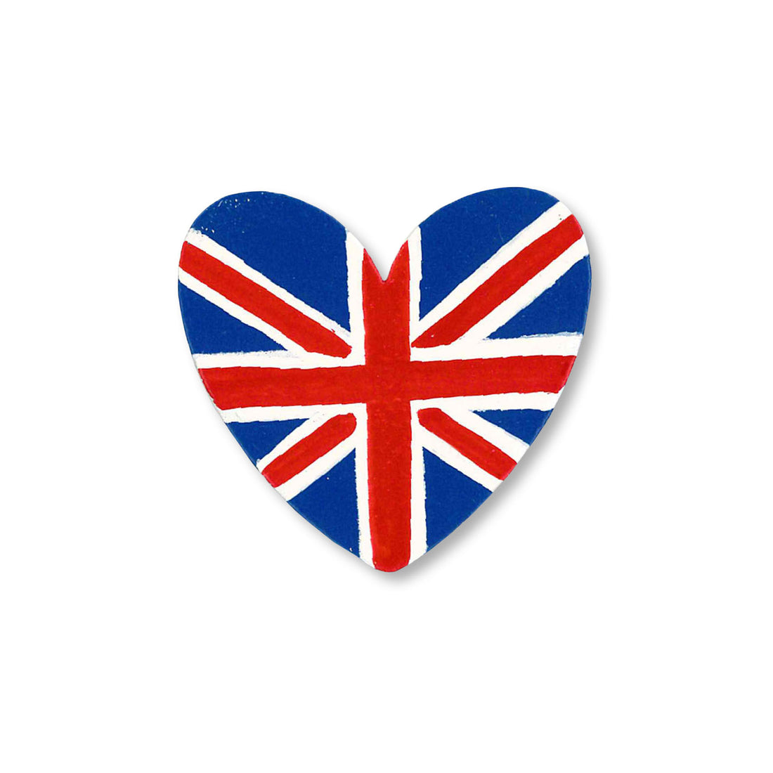 British Flag Heart Magnet, Single