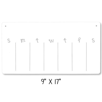 Perpetual Weekly Calendar 9x17