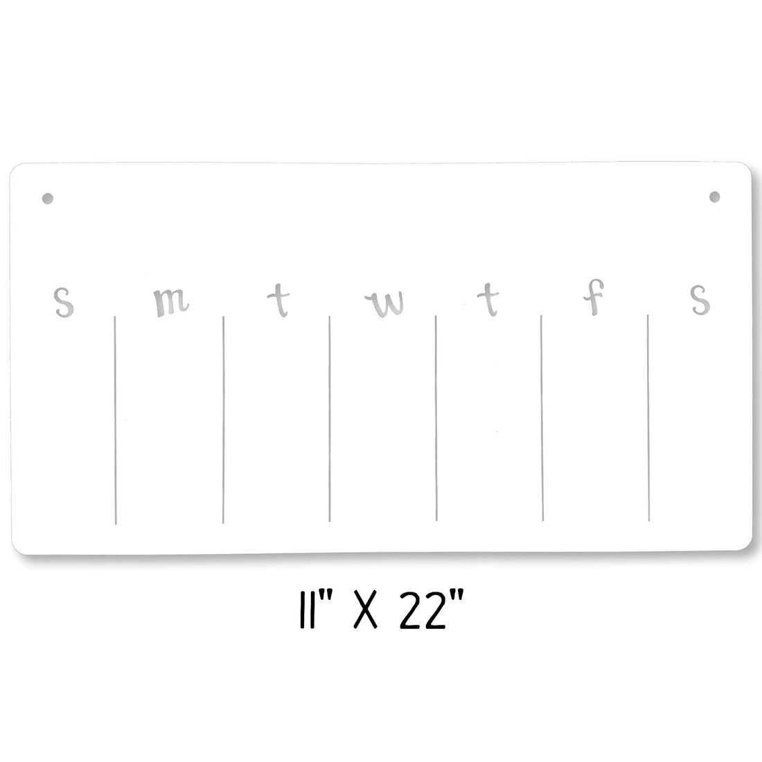Perpetual Weekly Calendar 11x22