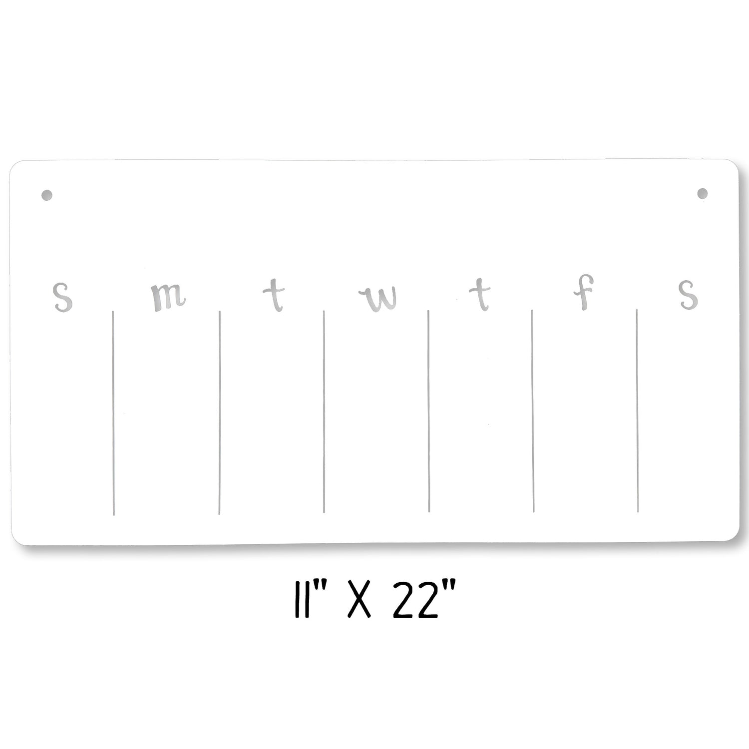 Perpetual Weekly Calendar 11x22