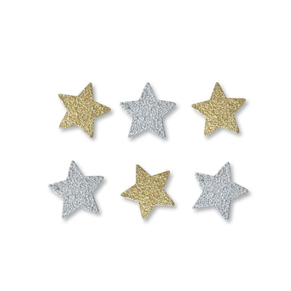 Festive Star Magnets S/6 Gold/Silver