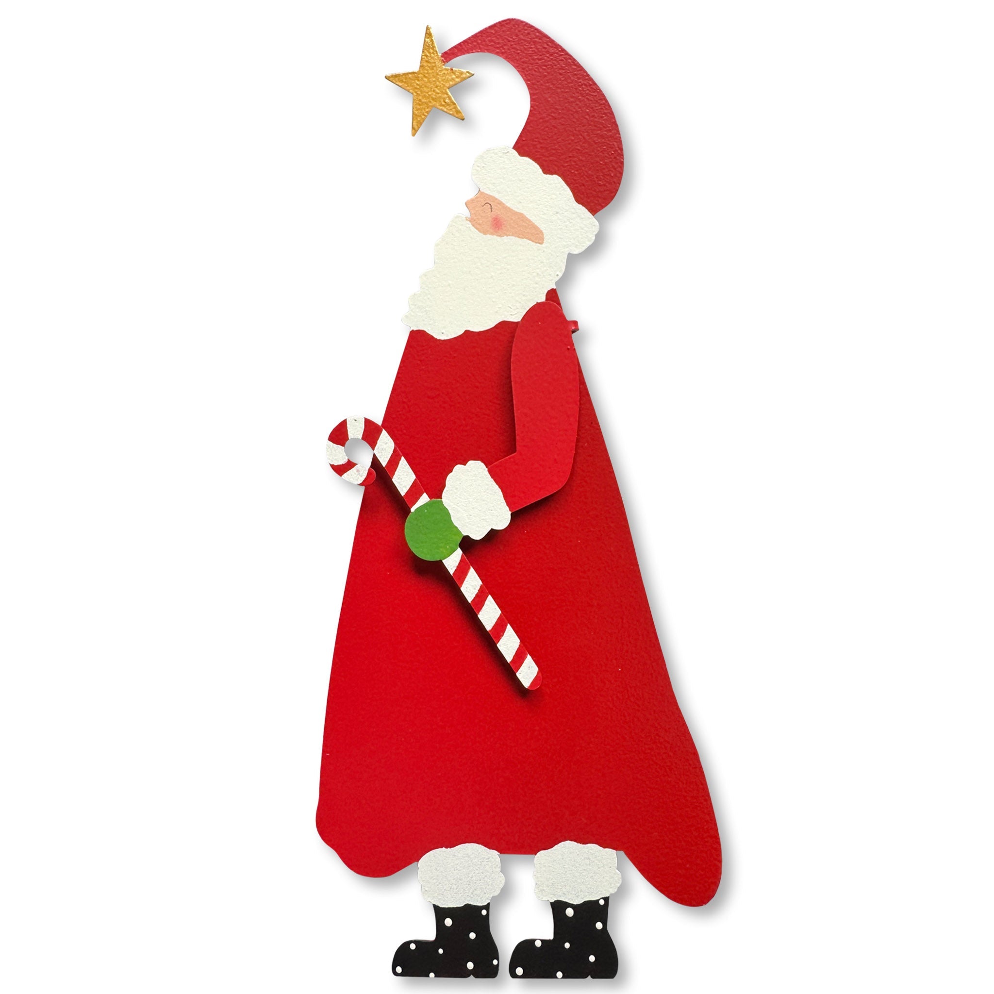 Santa w/ Candy Cane Magnet