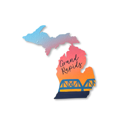 Grand Rapids Michigan LP/UP Bridge Magnet