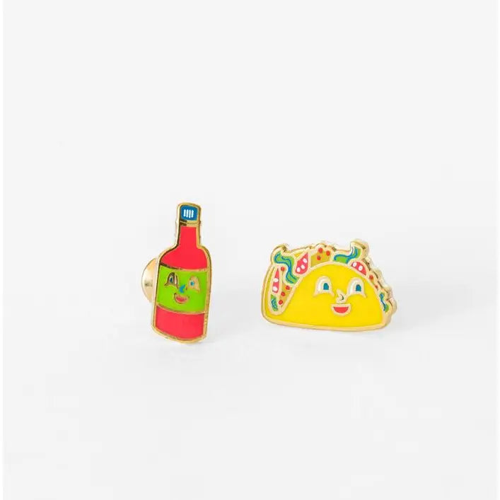 Taco &amp; Hot Sauce Stud Earrings