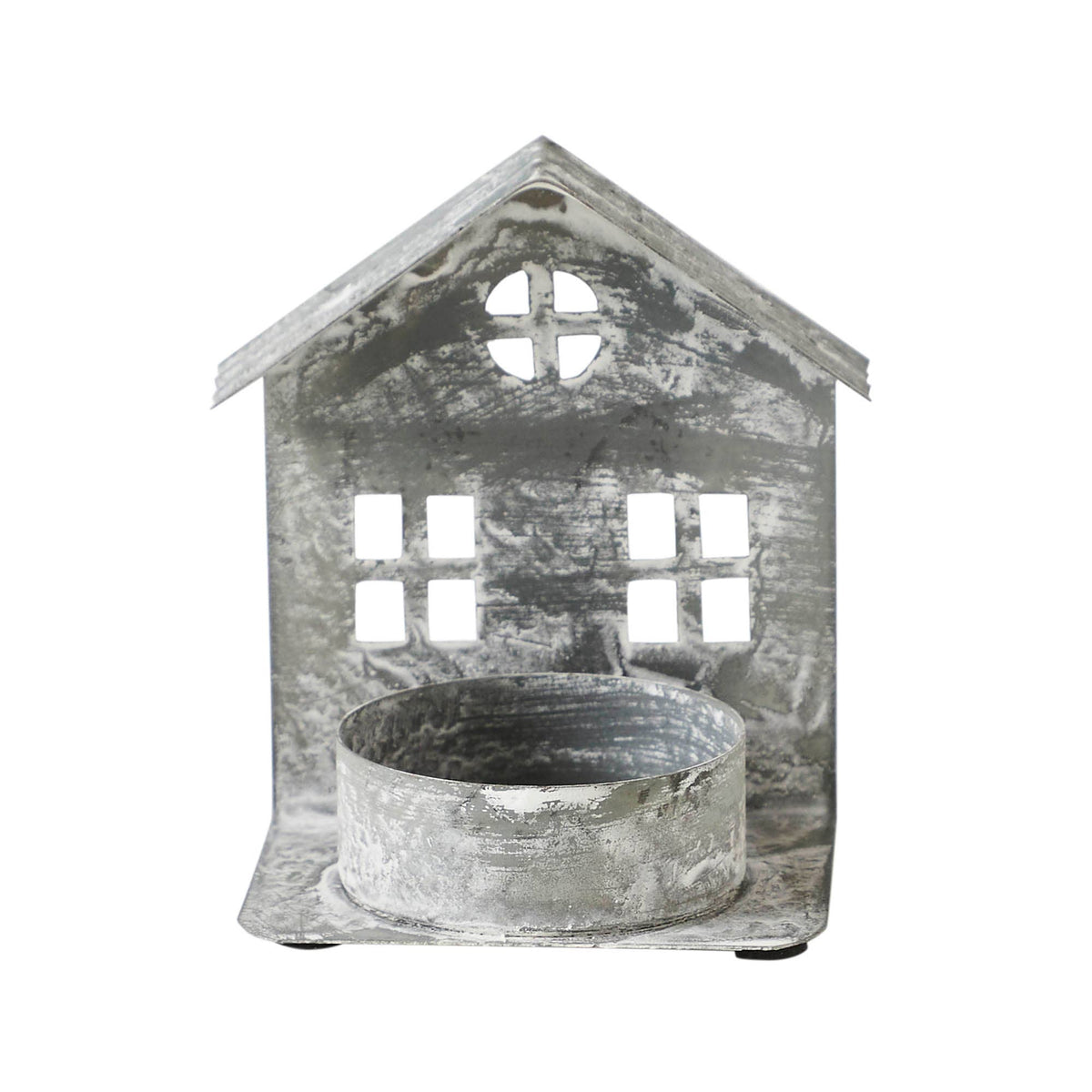 Metal Village House A Tealight Holder (3.25")
