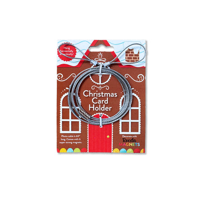 Christmas Card Holder Photo Cable w/ 6 Small Magnets (60" long)