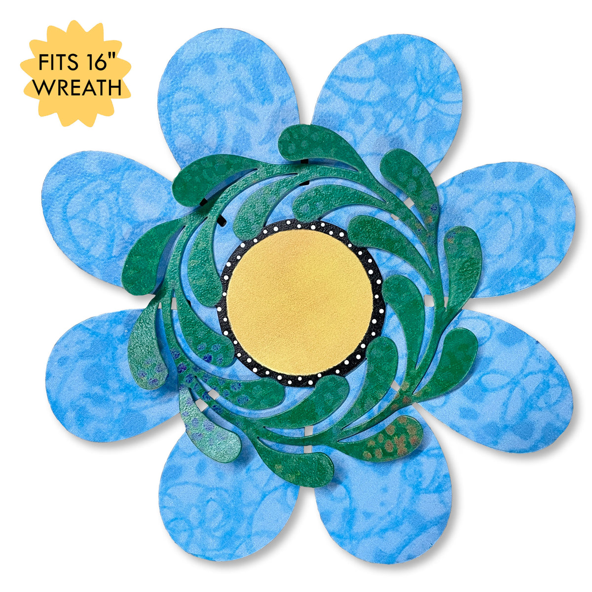 Flower Magnetic Art Pop, Dimensional Blue w/ Vine