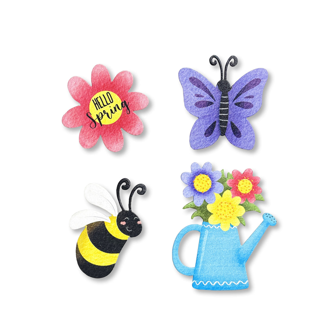 Hello Spring Magnets S/4
