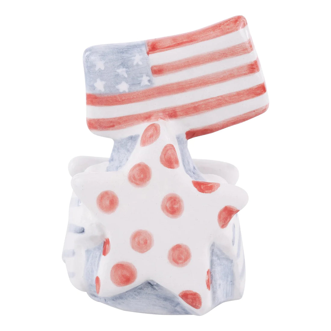 Flags & Stars Ceramic Figurine - Glory Haus Topper