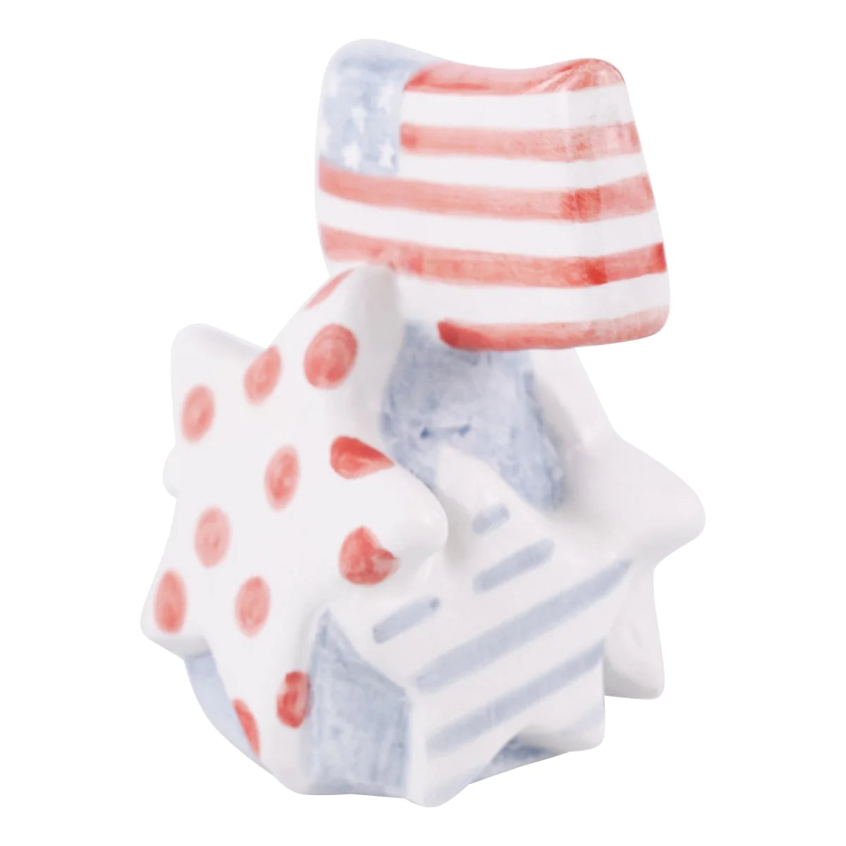 Flags &amp; Stars Ceramic Figurine - Glory Haus Topper