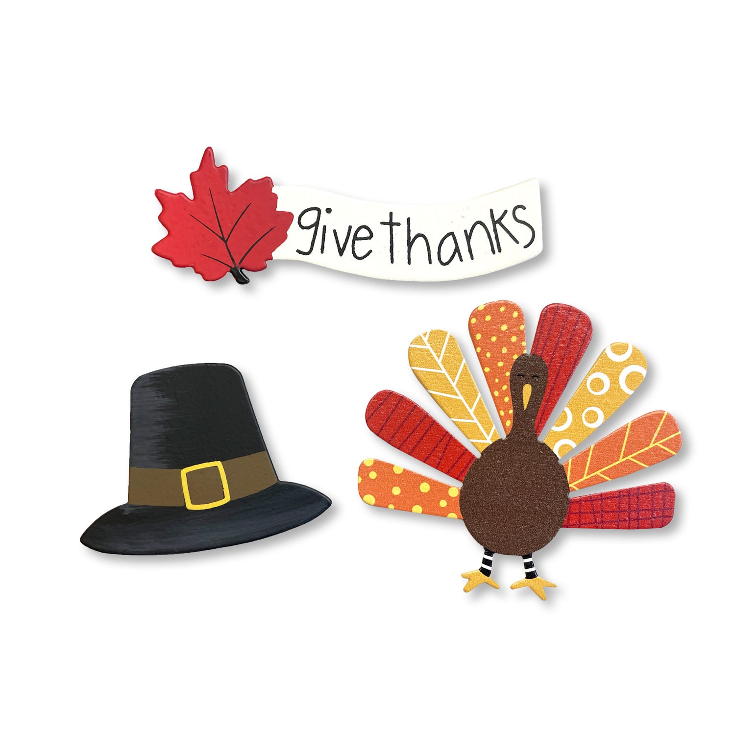 Give Thanks Banner w/ Thanksgiving Magnets S/3