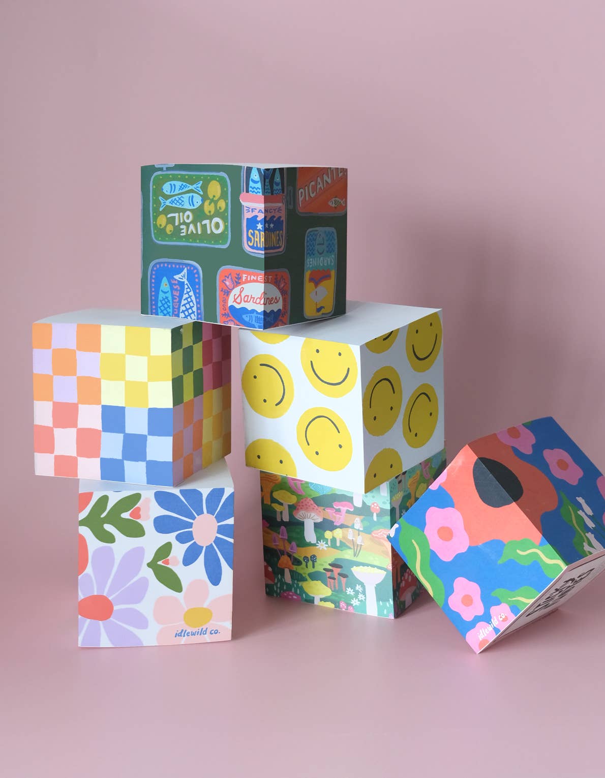 Sticky Note Cube | Primary Blooms