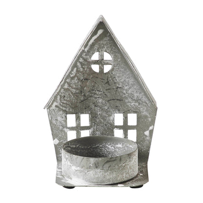 Metal Village House Tealight Holder Gable (3")